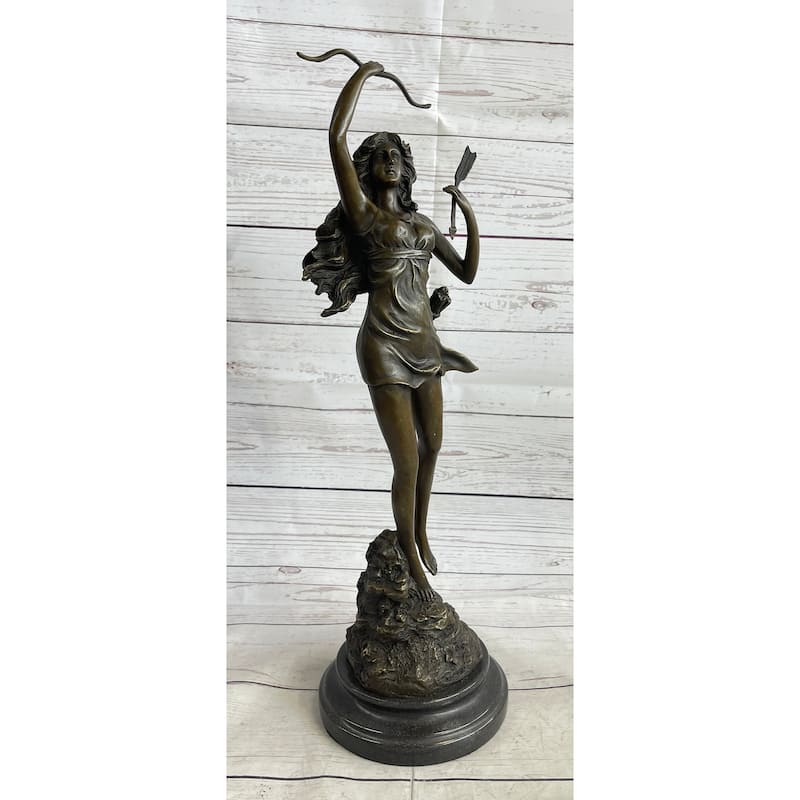 Artemis Diana The Hunter By C. Mirval Bronze Sculpture Sculpture Figurine