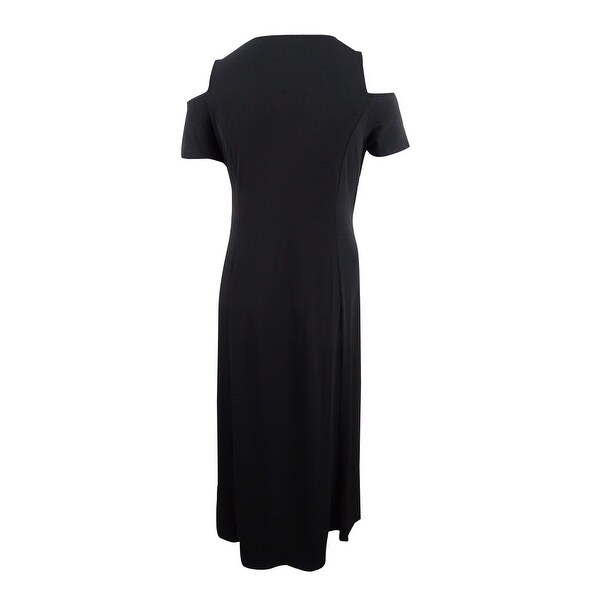 plus size white cold shoulder dress