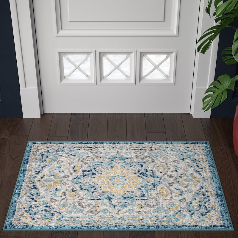 Dynah Bohemian & Eclectic Medallion Indoor Area Rug