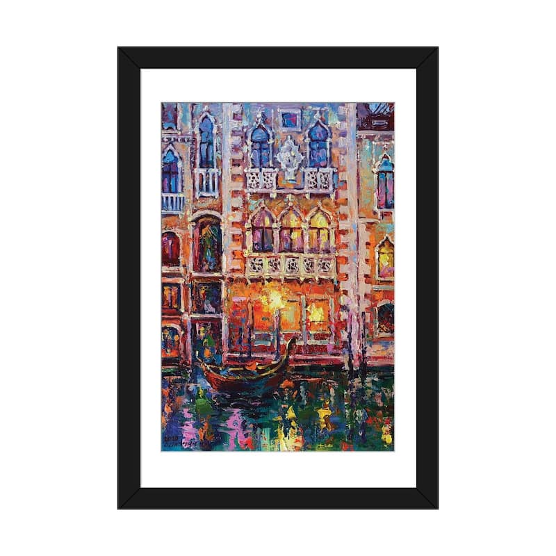 iCanvas "Venice" by Andrej Ostapchuk - Black - 32x24x1