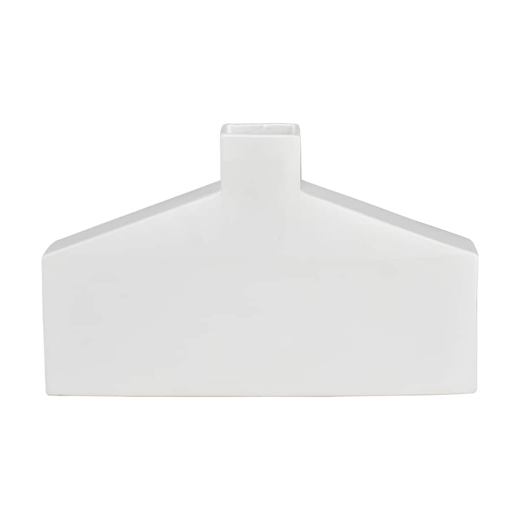 Elk Home Drue Matte White Earthenware 16.25 Inch Wide Vase