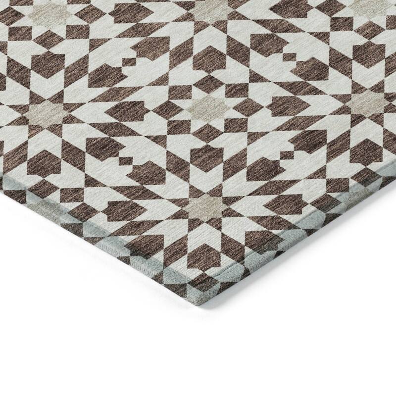 Machine Washable Indoor/ Outdoor Chantille Boho Morrocan Rug