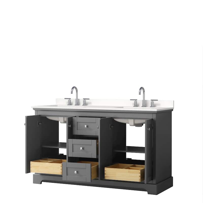 Avery 60-inch Double Vanity, Quartz Top