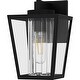 preview thumbnail 1 of 3, Matte Black Outdoor Wall Lantern from the Jett Collection Black