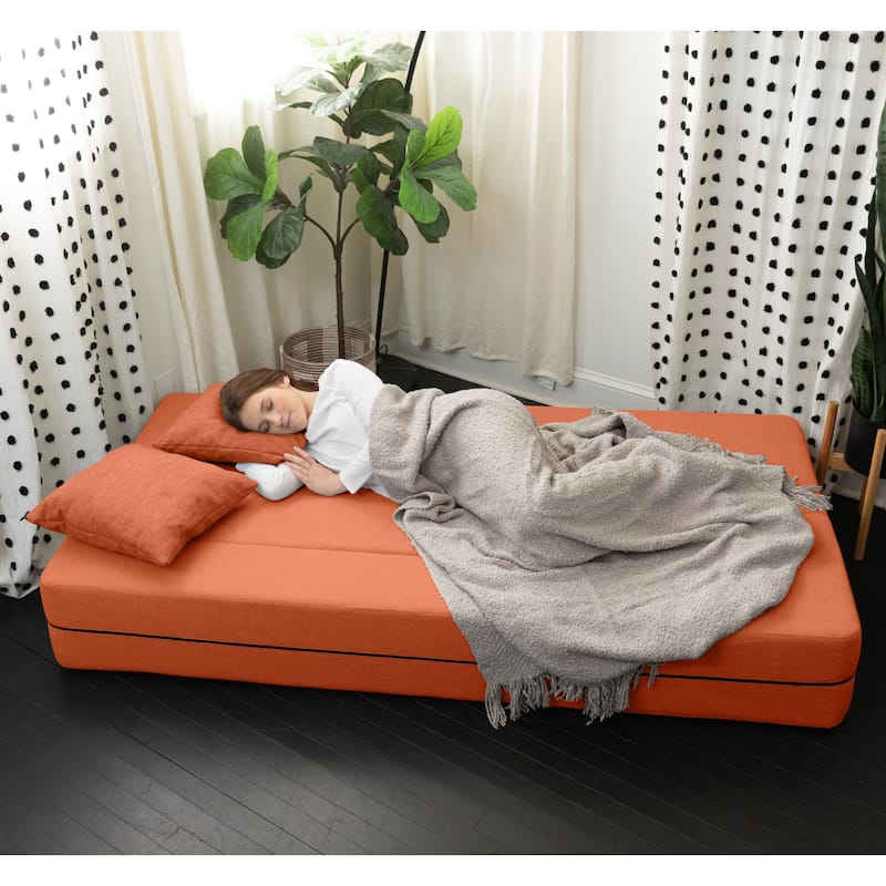 Zenzi Loveseat Twin - Convertible Couch / Twin Sleeper, Bru Smart