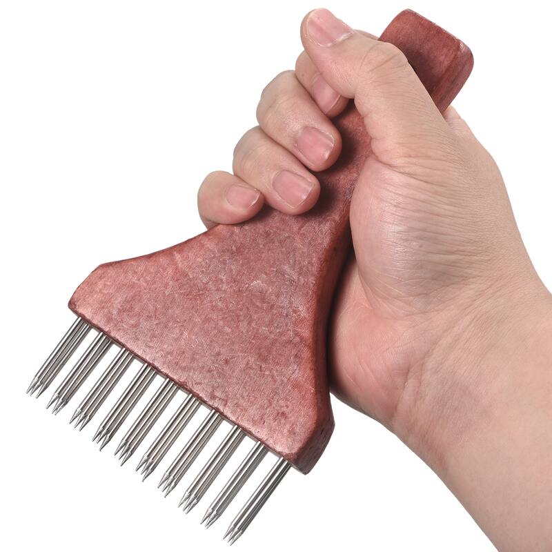 Stainless Steel Meat Tenderizer Needle Nails Kitchen Tools, Red