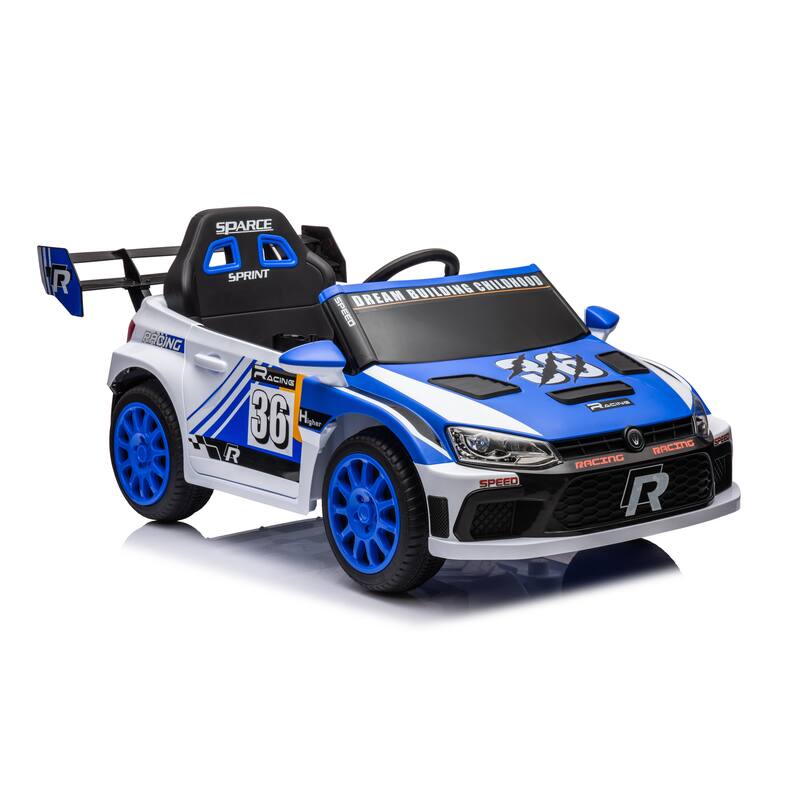 Remote Control Kids Ride On Car, 12V Battery Powered with Music, Lights, and Openable Doors