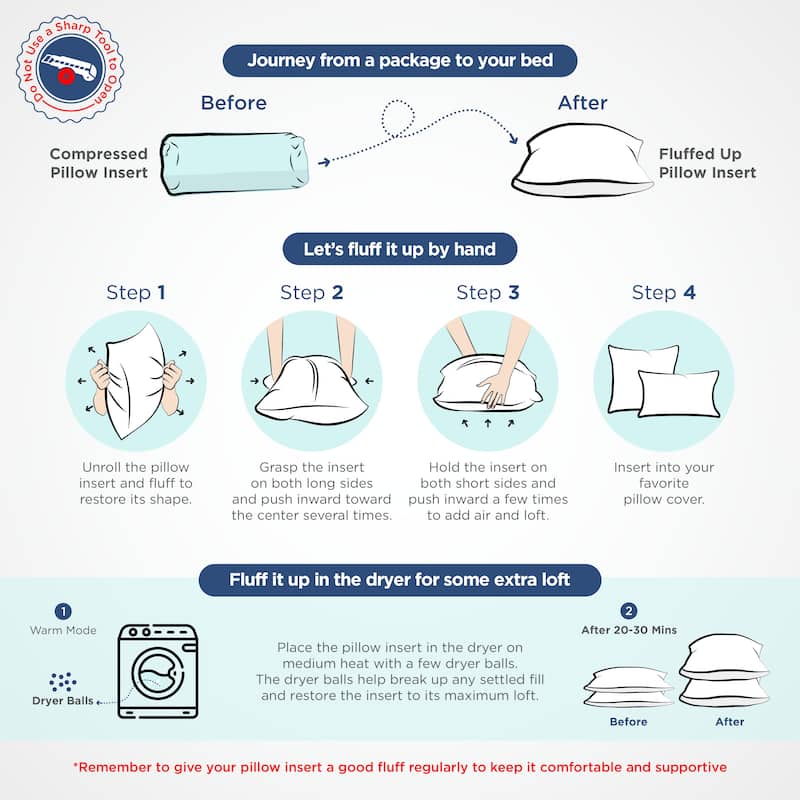 Martex Sweet Dreams Twin Pack Decorative Pillow Inserts