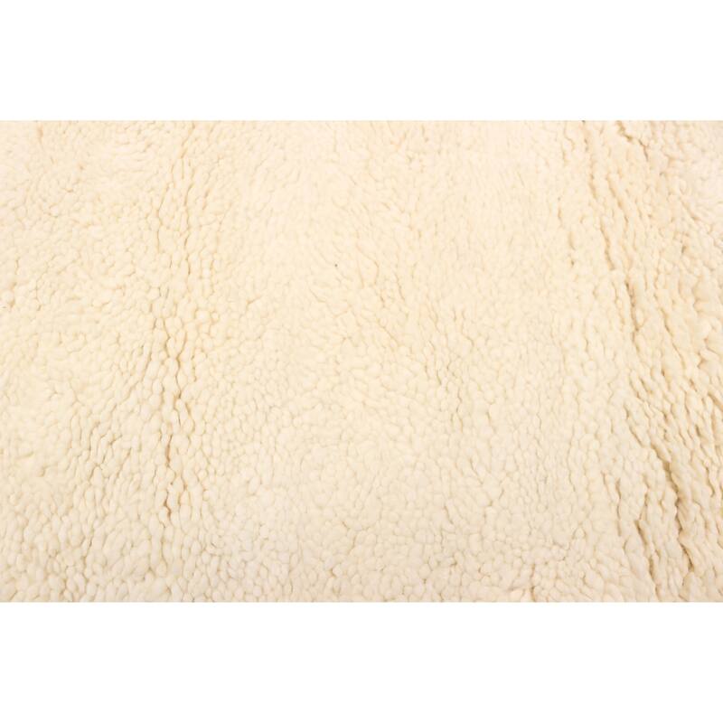 ECARPETGALLERY Hand-knotted Tangier Cream Wool Rug - 6'2 x 8'7