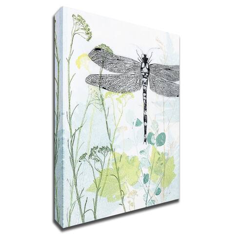 Dragonfly And The Healing Plant by Trudy Rice 11"X14", Print on Canvas, Ready to Hang