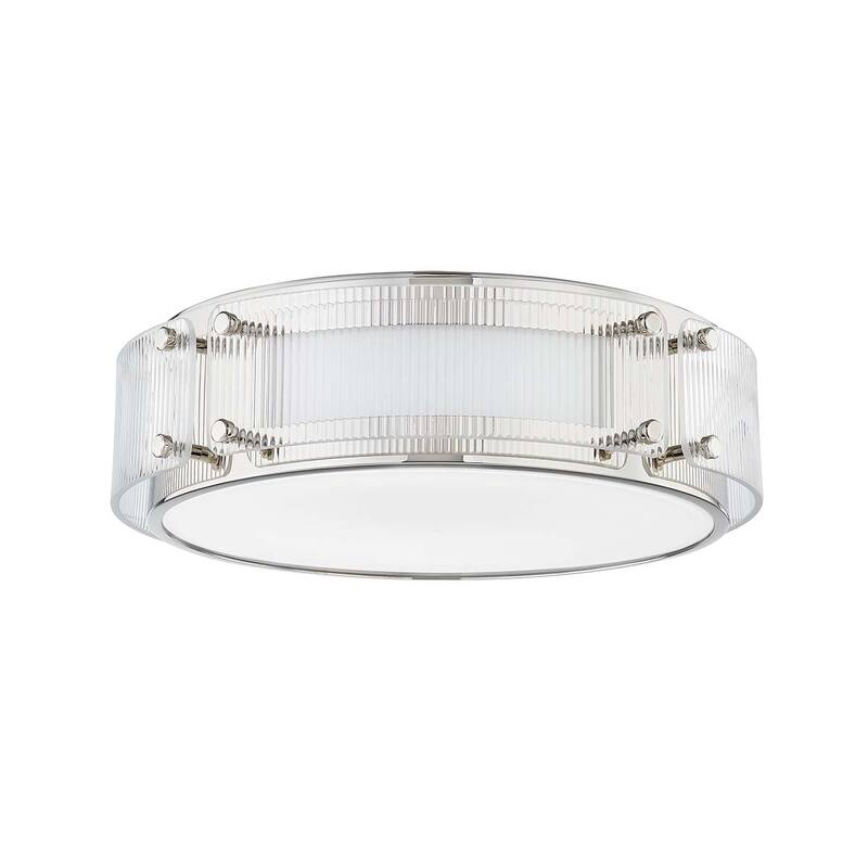 Hudson Valley Lighting 4714 Clifford 14" Wide LED Flush Mount Drum - Polished Nickel