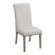 Allan Beige and Pine Upholstered Parsons Dining Chairs (Set of 6) - Bed ...