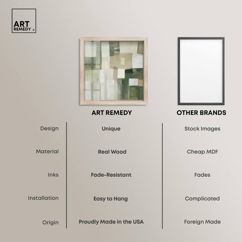 Pale Jade Green II Shadowbox by Art Remedy