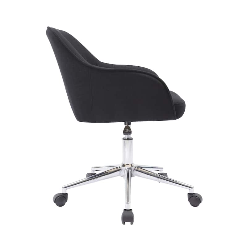 Porthos Home Faiz Fabric Office Chair with Chrome Roller Base