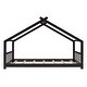 preview thumbnail 5 of 21, Twin Size House Bed Wood Bed Kids Bed with Playhouse Design