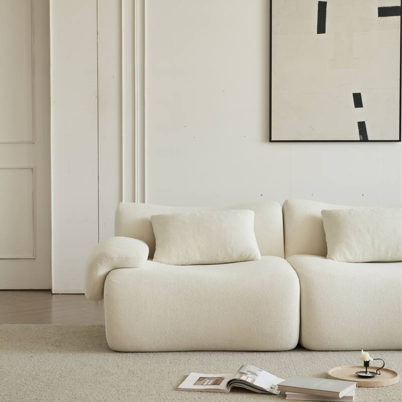 Sofa In A Box, Memory Foam 2-Seater Couch, Modern Compression Sofa With Deep Seat, No Assembly Required