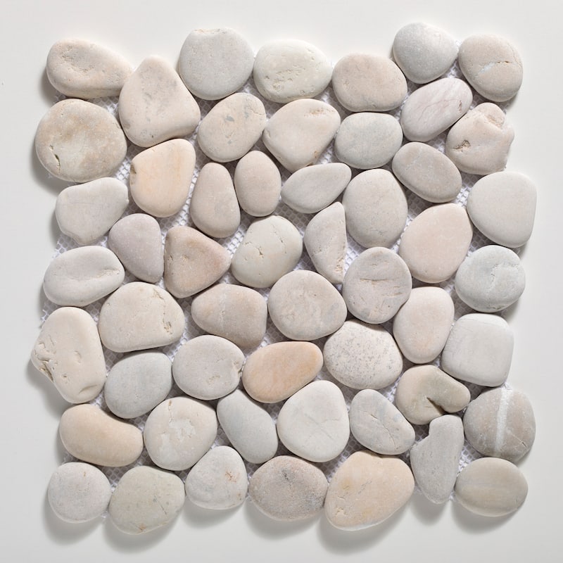 Classic Pebble 11 in. x 11 in. Mesh-Mounted Mosaic Wall and Floor Tile