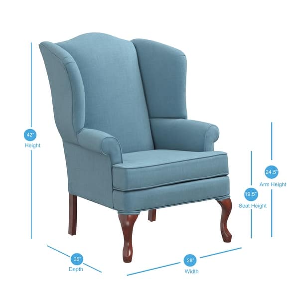dimension image slide 0 of 3, Elyse Wingback Accent Chair by Greyson Living