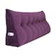 WOWMAX Large Reading Wedge Headboard Pillow for Bed Rest Back Support - King - Purple