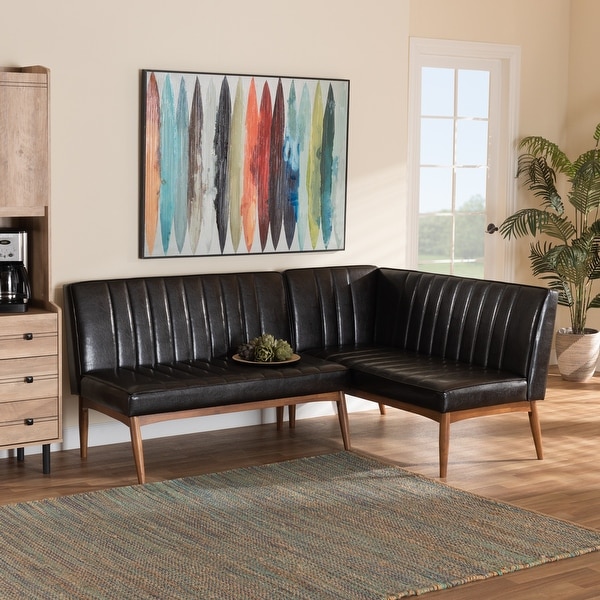 Daymond Mid Century Modern 2 Piece Dining Nook Banquette Set On Sale Bed Bath Beyond 33524407