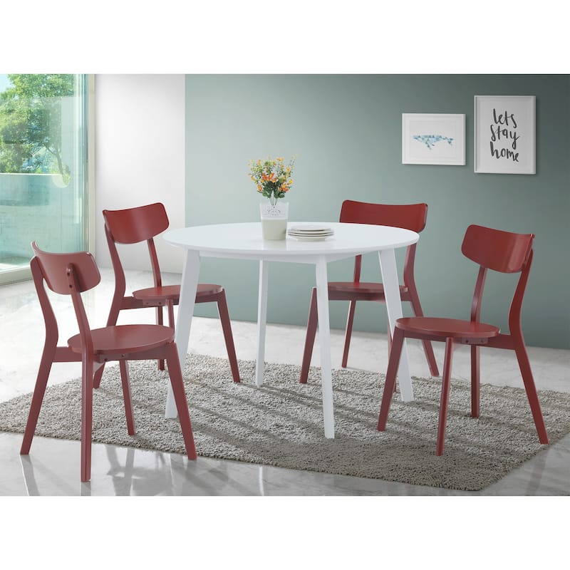 Contemporary White Round Dining Table,only 1 PC dining table