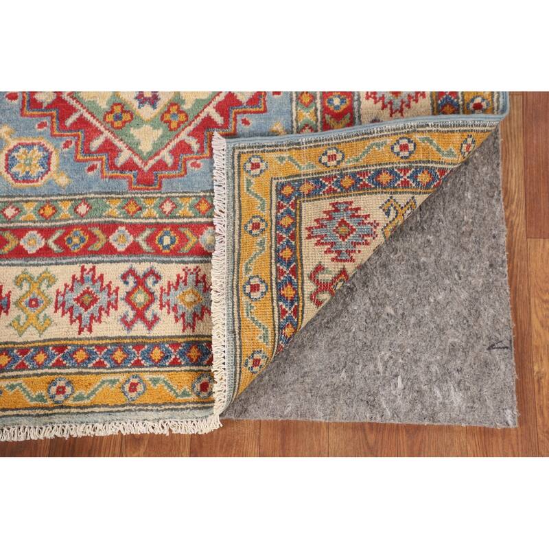 Geometric Kazak Accent Rug Handmade Foyer Wool Carpet - 3'2" x 4'8"