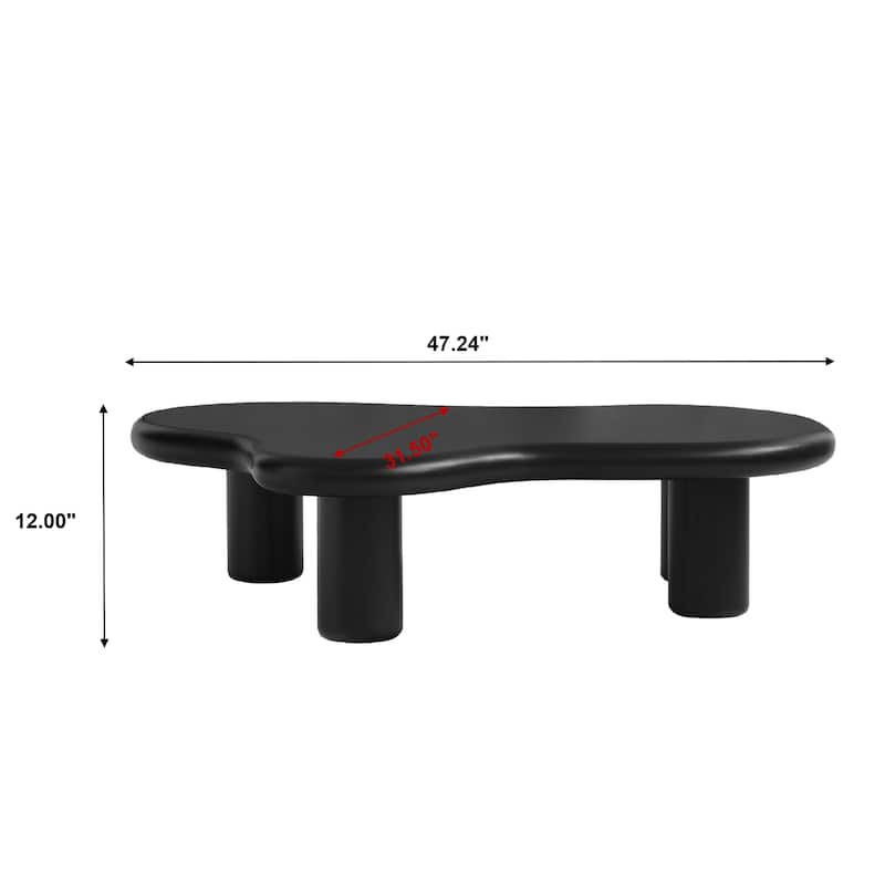 Irregular Shaped Coffee Table, Fashion Curved Coffee Table Sofa Low Table