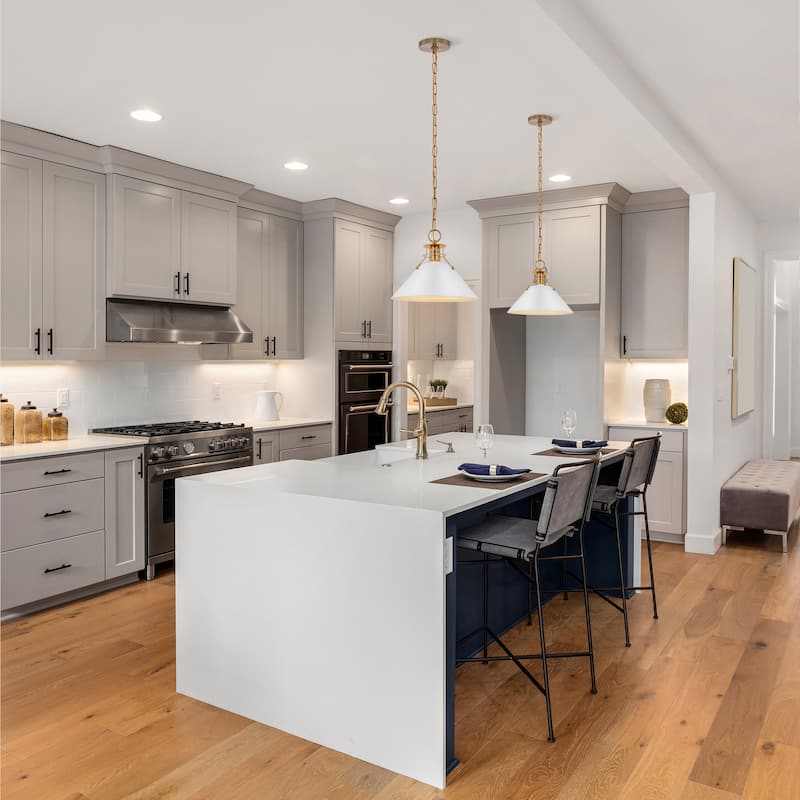 Outpost 1 Light Medium Pendant Matte White with Burnished Brass