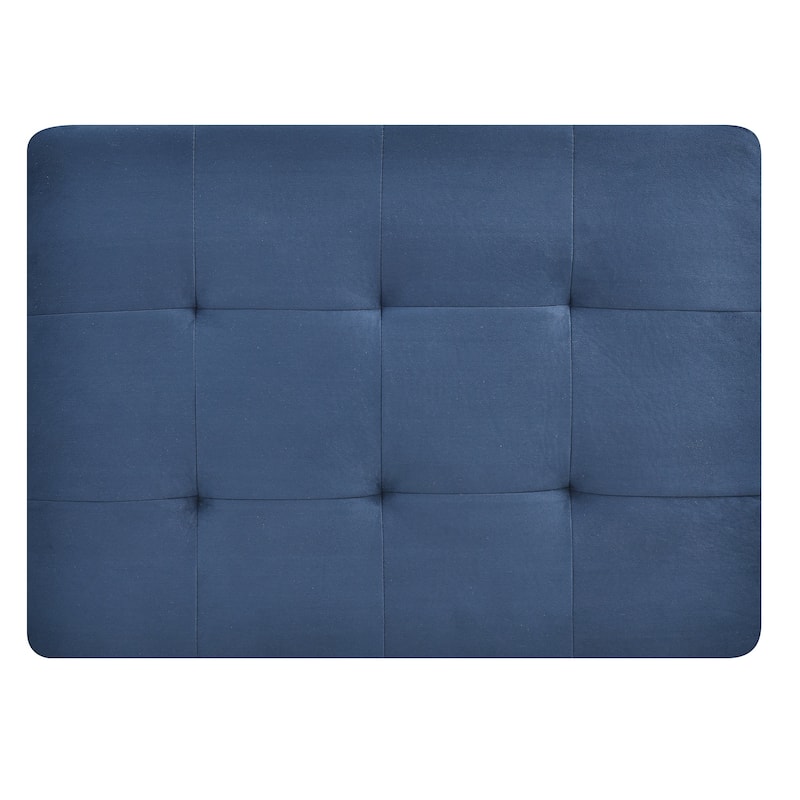 Upholstered Tufted Ottoman - 38" - Dark Blue