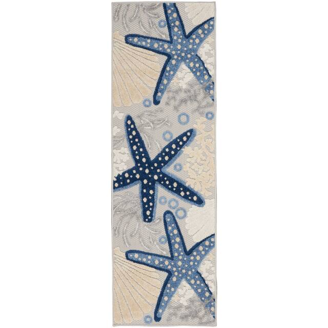 Nourison Aloha Coastal Beach Starfish Indoor/Outdoor Area Rug