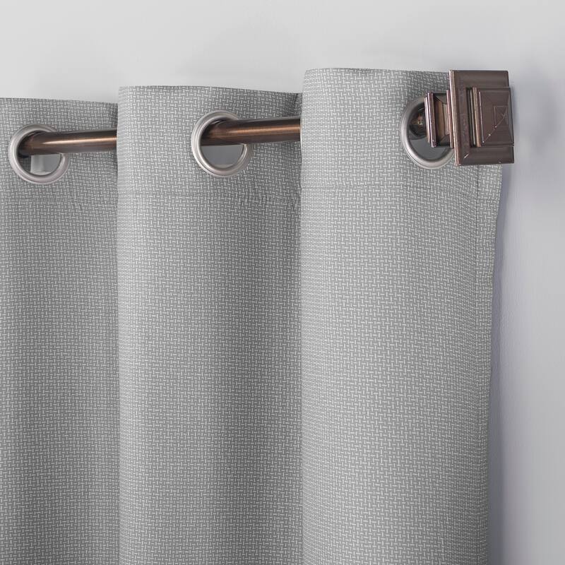 No. 918 Lindstrom Textured Draft Shield Fleece Insulated Room Darkening Grommet Curtain Panel, Single Panel