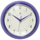 Round Retro Kitchen Wall Clock by Infinity Instruments - 9.5 x 3.25 x 9.5 - Periwinkle