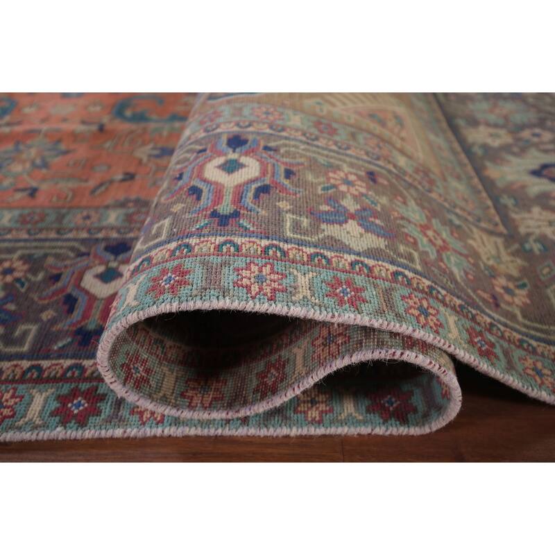 Tabriz Persian Vintage Area Rug Hand-Knotted Traditional Wool Carpet - 9'6"x 12'10"