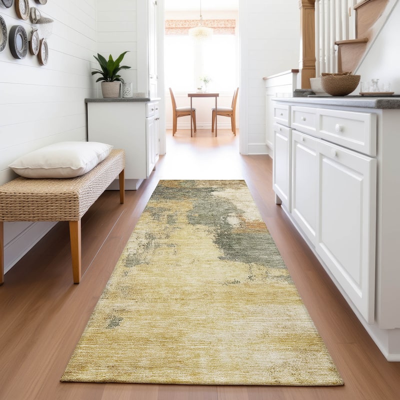 Premium Washable Super Soft Contemporary Mayfield Rug - Sage - 2'3" x 7'6"