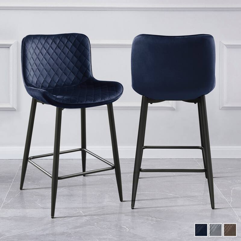 Seia Velvet Counter Height Chair (Set of 2)