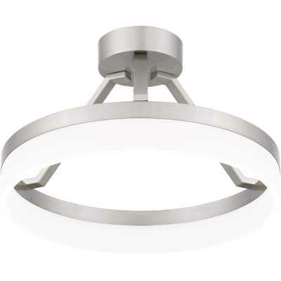 Cohen Integrated LED Brushed Nickel Semi-Flush Mount