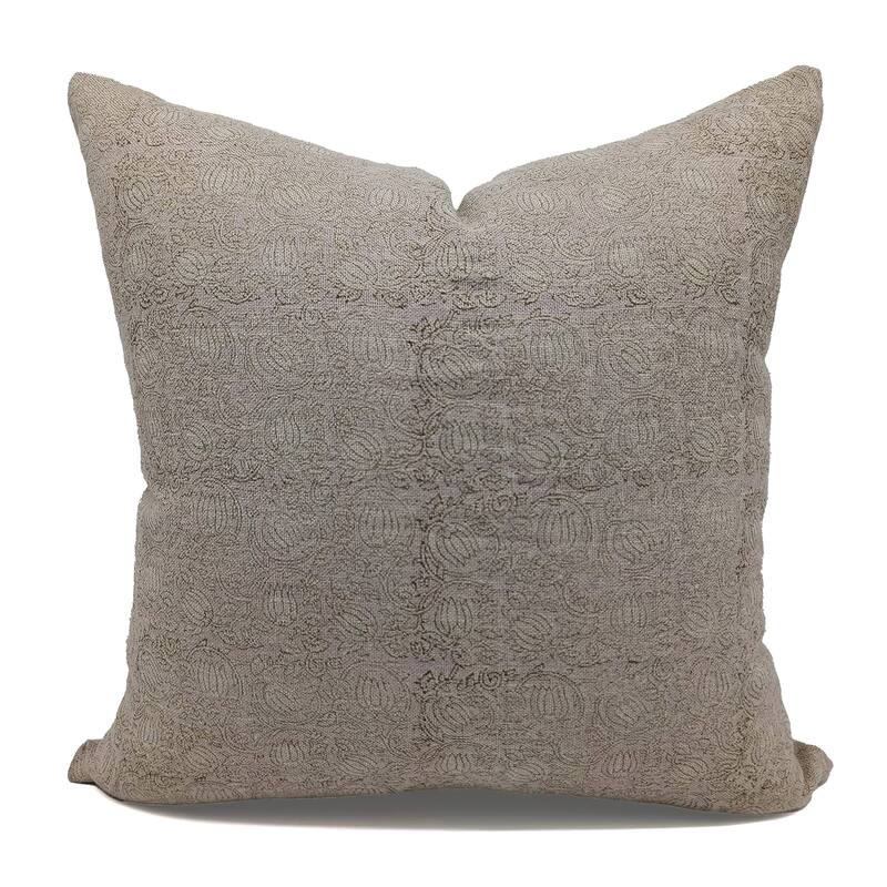 Fabdivine Linen Bohemian Block print pillow Cover - Pillow Covers - 16" x 16"