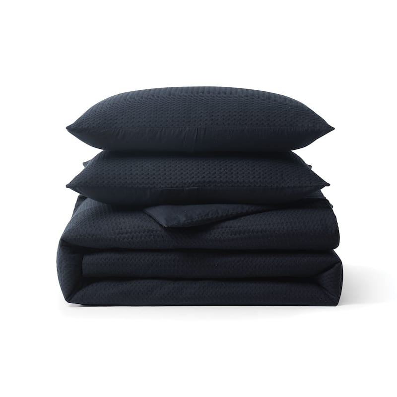DKNY Modern Waffle 3-pc Duvet Set