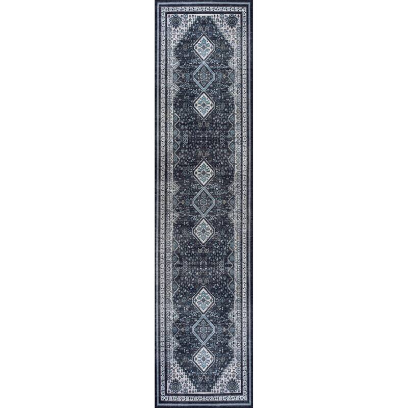 JONATHAN Y Didim Geometric Medallions Machine Washable Area Rug