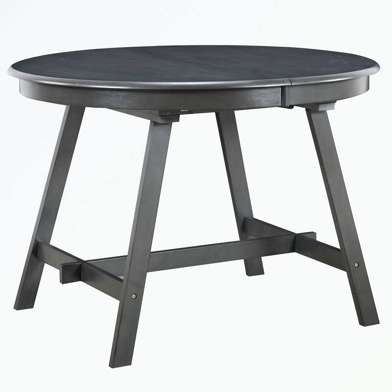 Round Extendable Wood Dining Table