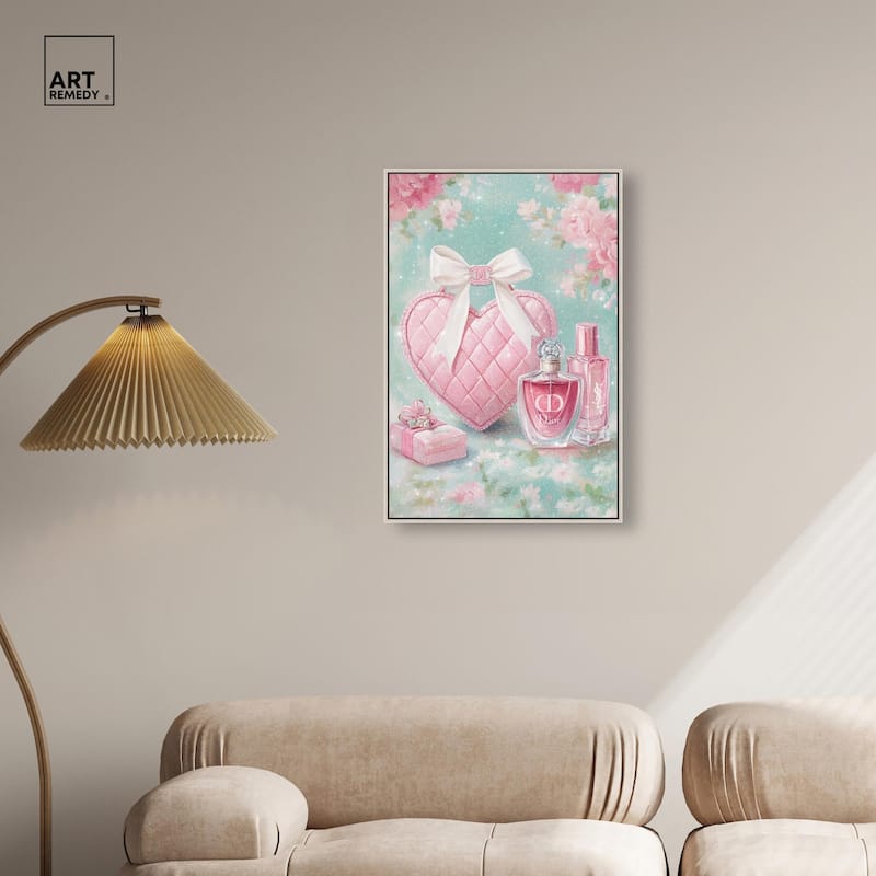 Little Heart Shaped Purse Canvas by Art Remedy
