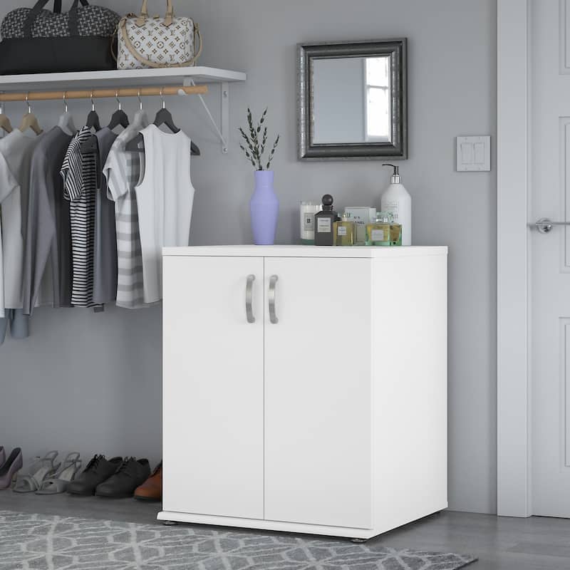 Universal Closet Organizer with Doors by Bush Business Furniture - White