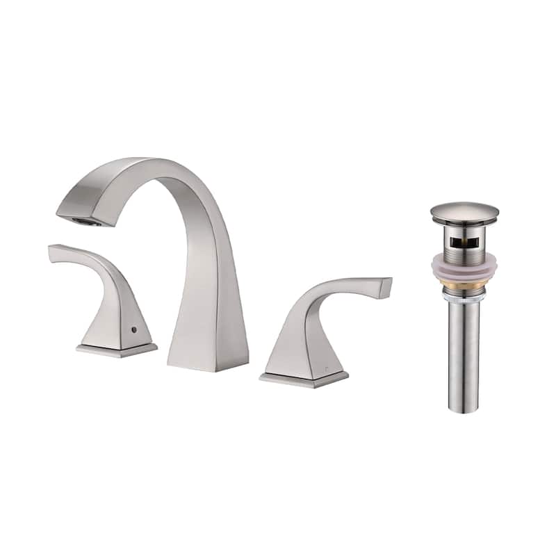 Modern 2 Handle Bathroom Sink Faucet with Ceramic Valve Core, Anti Corrosion, Anti Rust, Anti Fingerprint