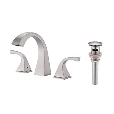 Topcraft Two Handle Bathroom Sink Faucet with Pop-Up Drainer