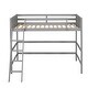 preview thumbnail 24 of 36, Solid Wood Twin Loft Bed with Ladder & Guardrails - Stylish & Durable