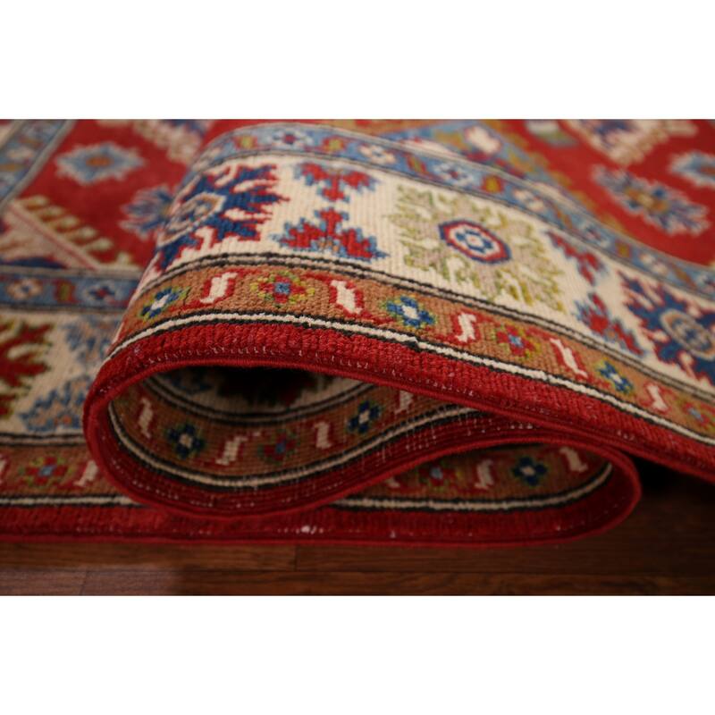 Oriental Orange Kazak Area Rug Hand-Knotted Bedroom Wool Carpet - 3'11" x 6'0"