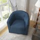 Modern Swivel Barrel Chair with Nailhead Trim