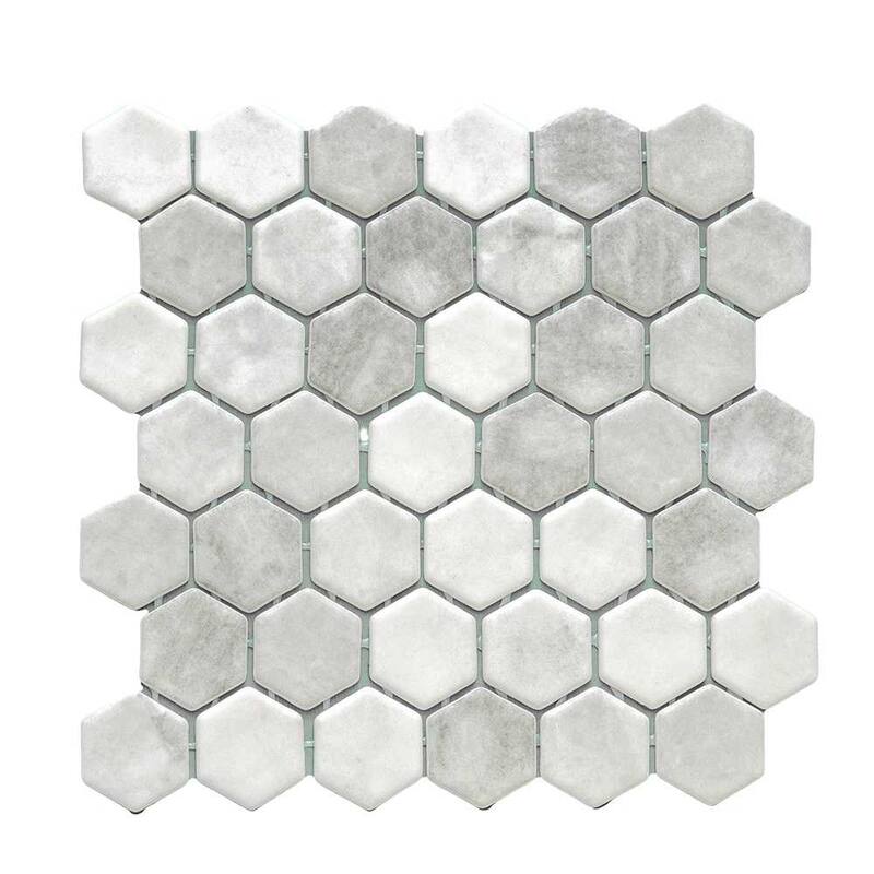 The Tile Life Eterna Hex 2x2 Glass Floor, Wall & Backsplash Tile