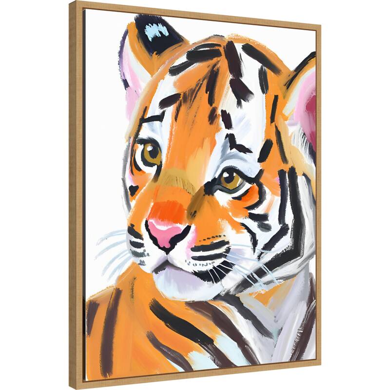 Tiger by Ohkimiko Framed Canvas Wall Art