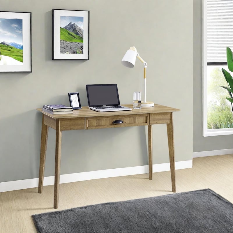 Caffoz Home Office Modern Writing Desk with Drawer and USB Hub